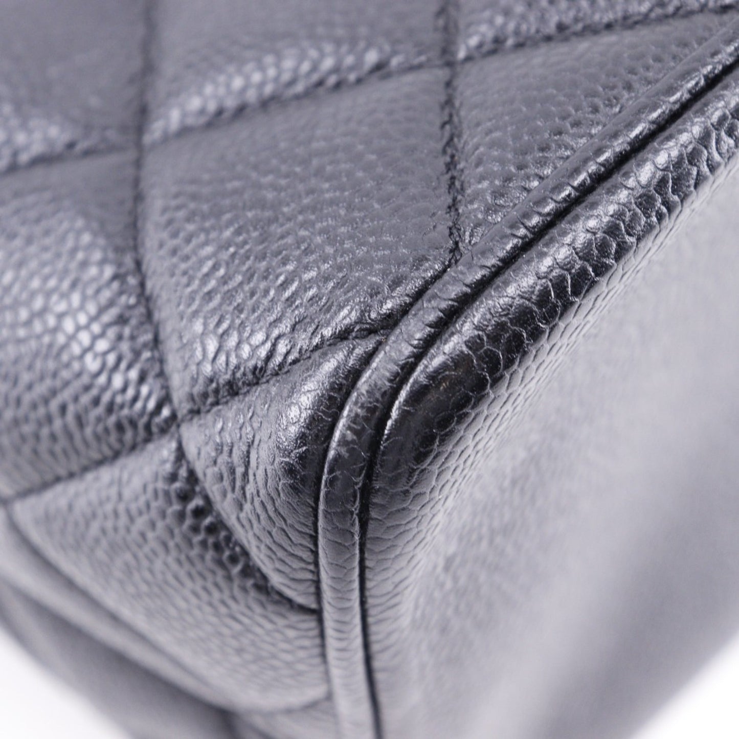 Chanel Caviar Skin Black Caviar Leather Tote Bag ()