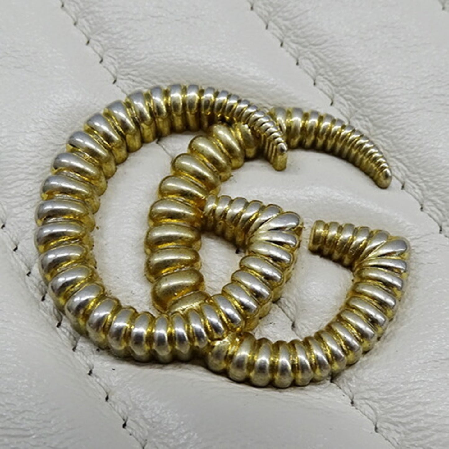 Gucci Gg Marmont White Leather Shoulder Bag ()