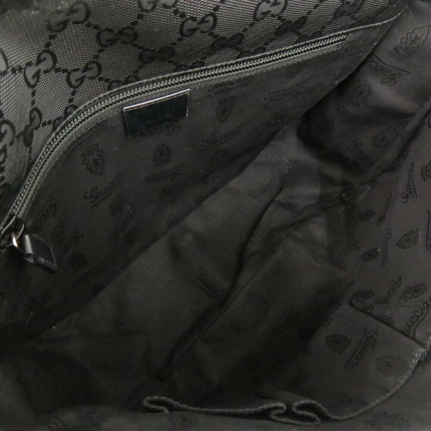 Gucci Black Coated Canvas Pvc Messenger Bag Shoulder Bag ()