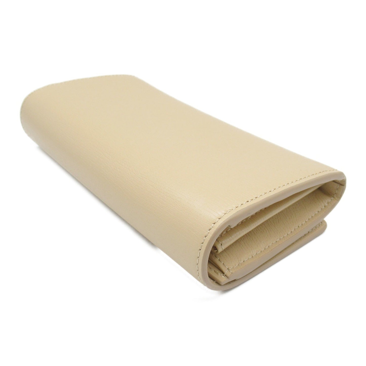 Gucci Beige Light Beige Leather Long Wallet (Bi-Fold) ()