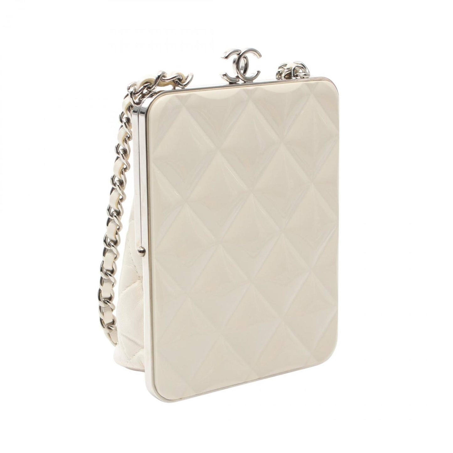 Chanel White Leather Plastic Shoulder Bag ()