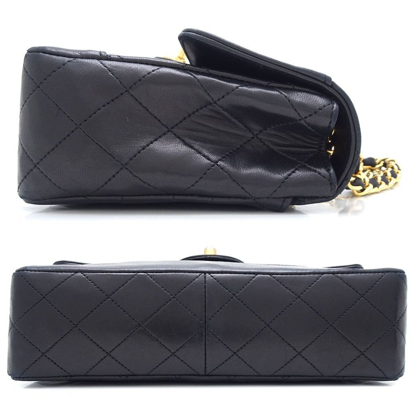 Chanel Black Leather Shoulder Bag ()