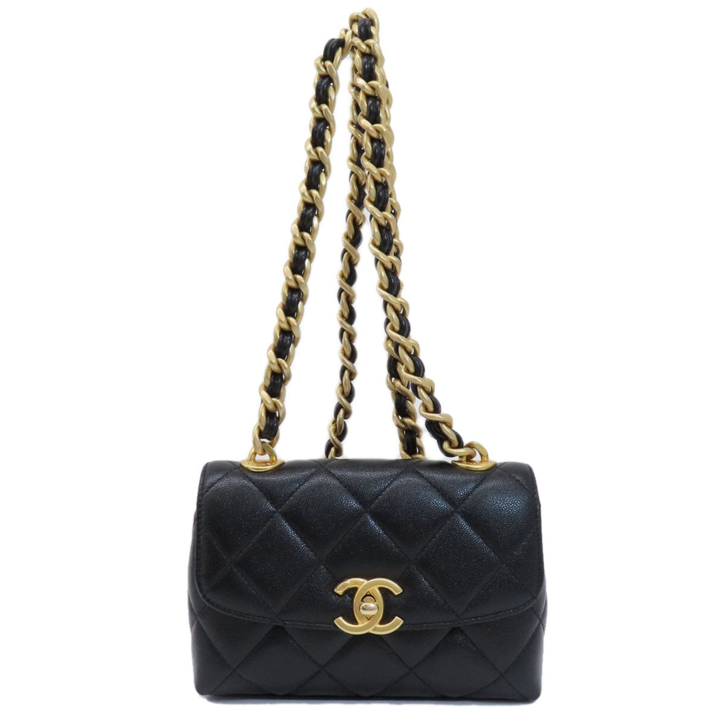 Chanel Black Caviar Leather Shoulder Bag ()