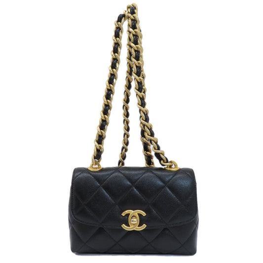 Chanel Black Caviar Leather Shoulder Bag ()
