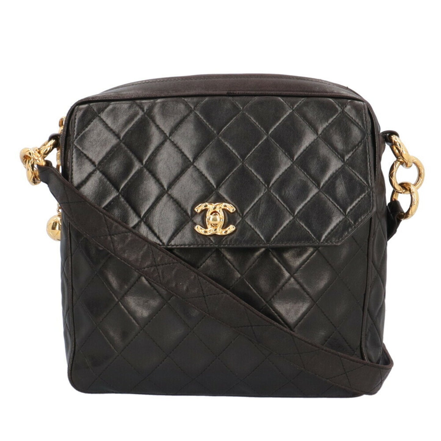 Chanel Black Leather Shoulder Bag ()