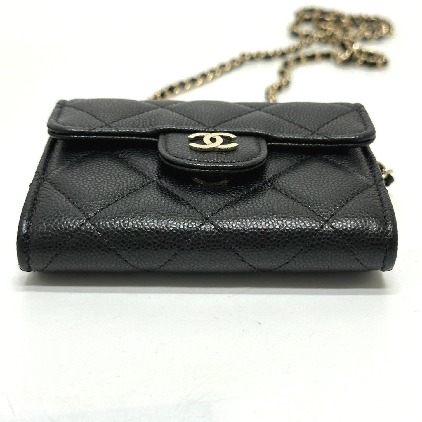 Chanel Black Grained Calfskin Coin Purse/Coin Case ()