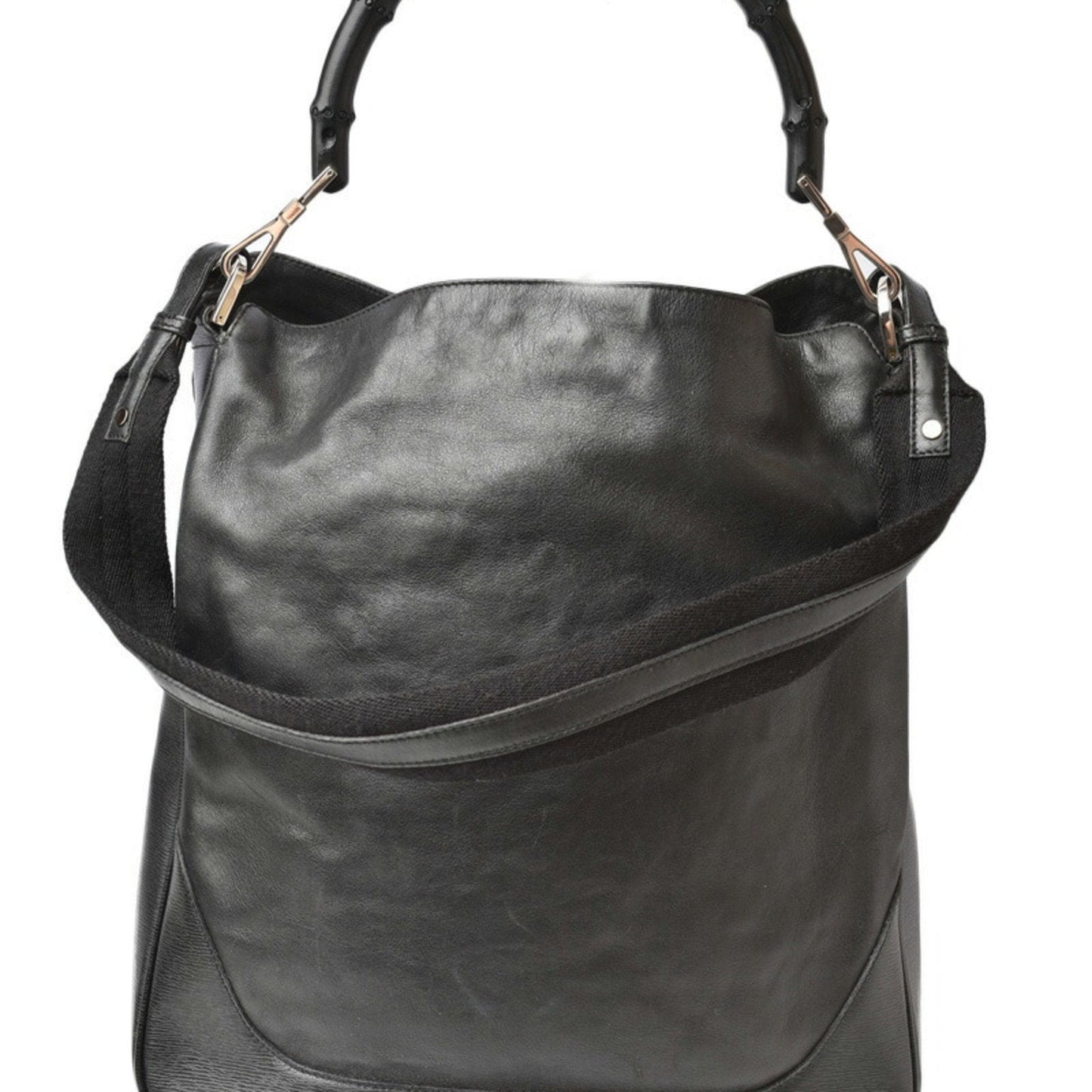 Gucci Black Leather Handbag Shoulder Bag ()