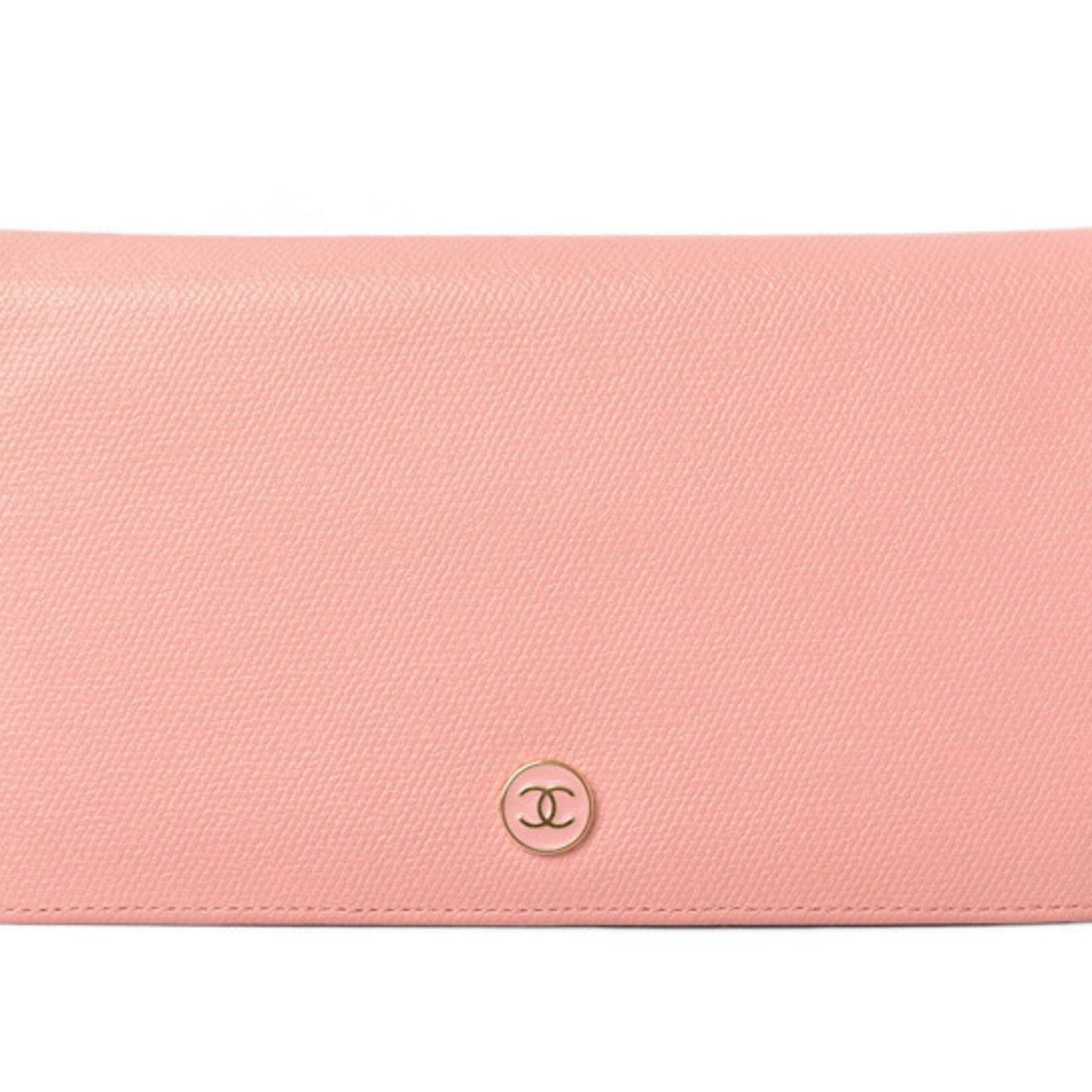 Chanel Gold Leather Long Wallet (Bi-Fold) ()