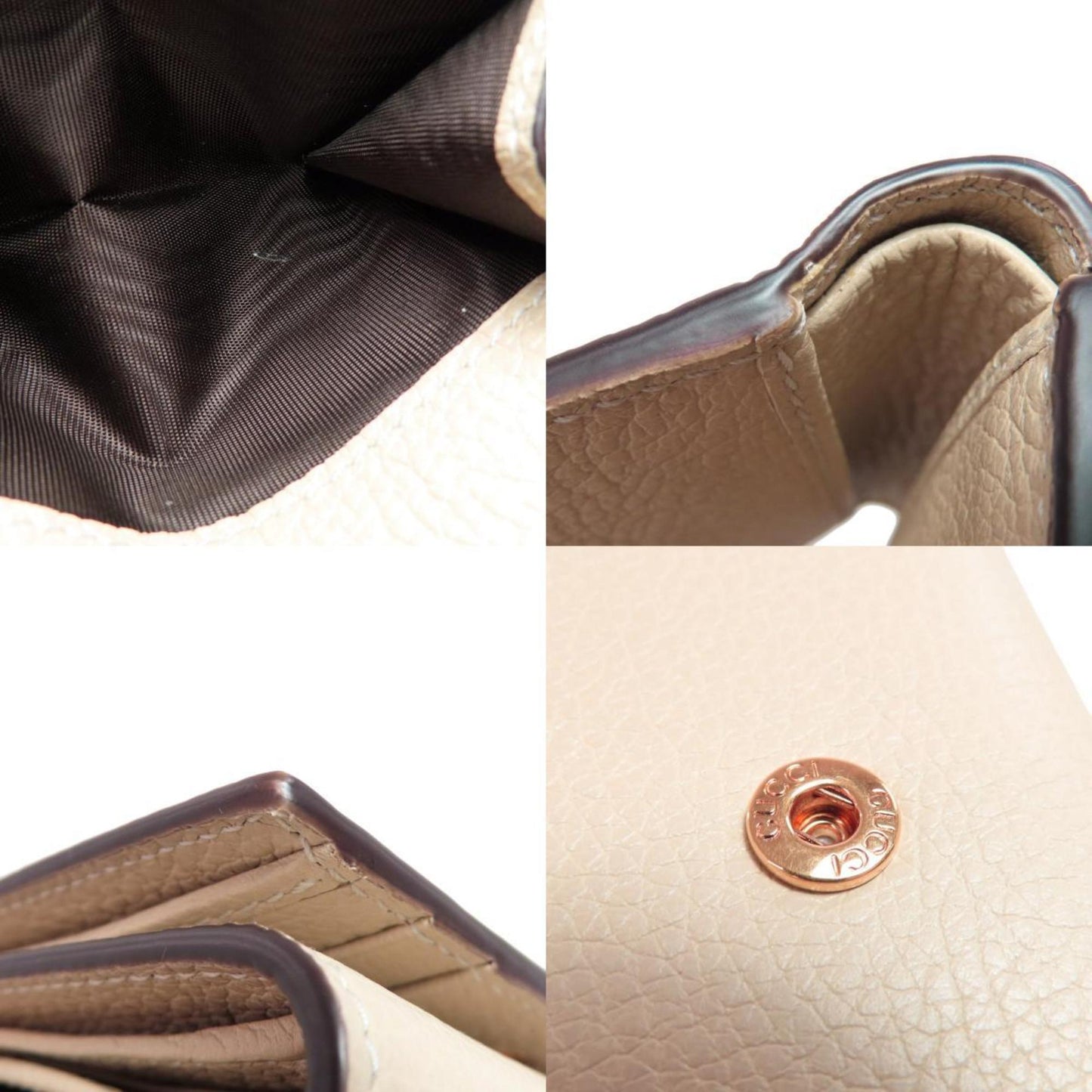 Gucci Beige Leather Wallet (Bi-Fold) ()