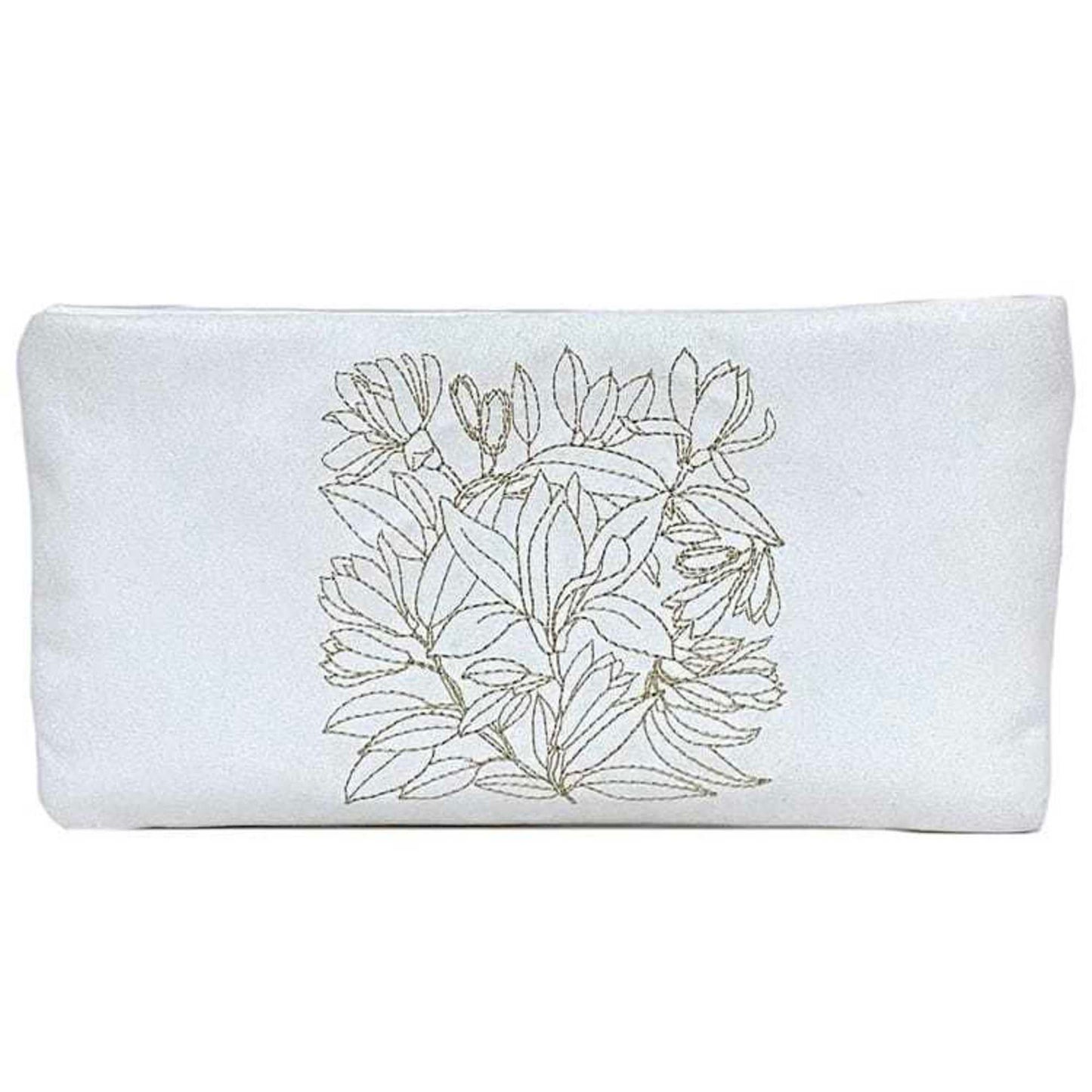 Chanel White Cotton Canvas Pouch ()