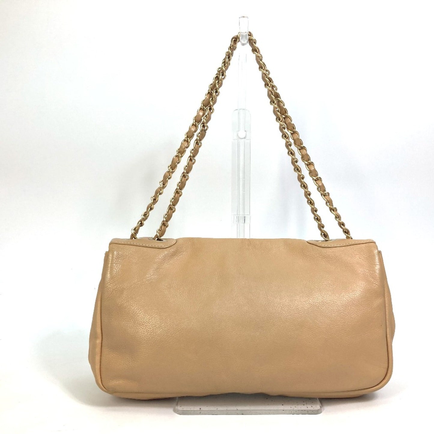 Chanel Beige Leather Shoulder Bag ()