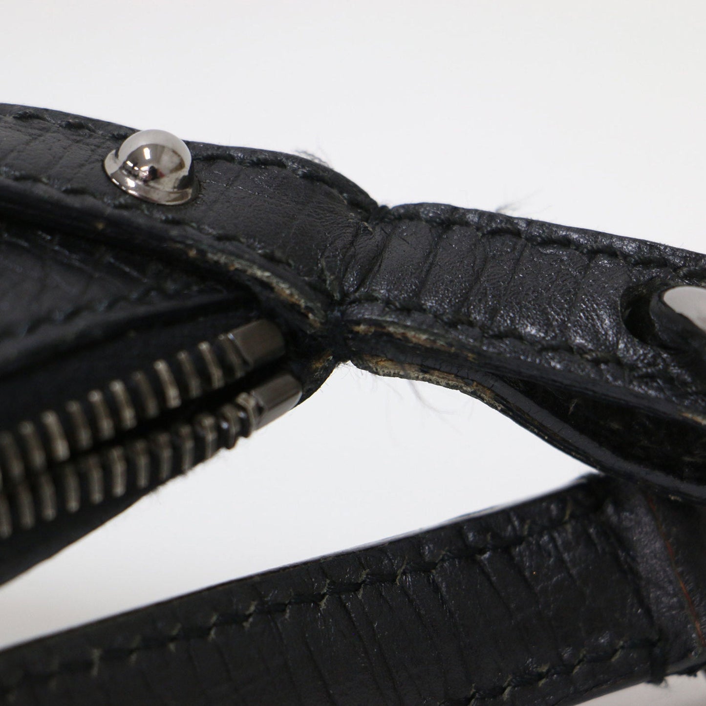 Gucci Black Canvas Leather Handbag Shoulder Bag ()