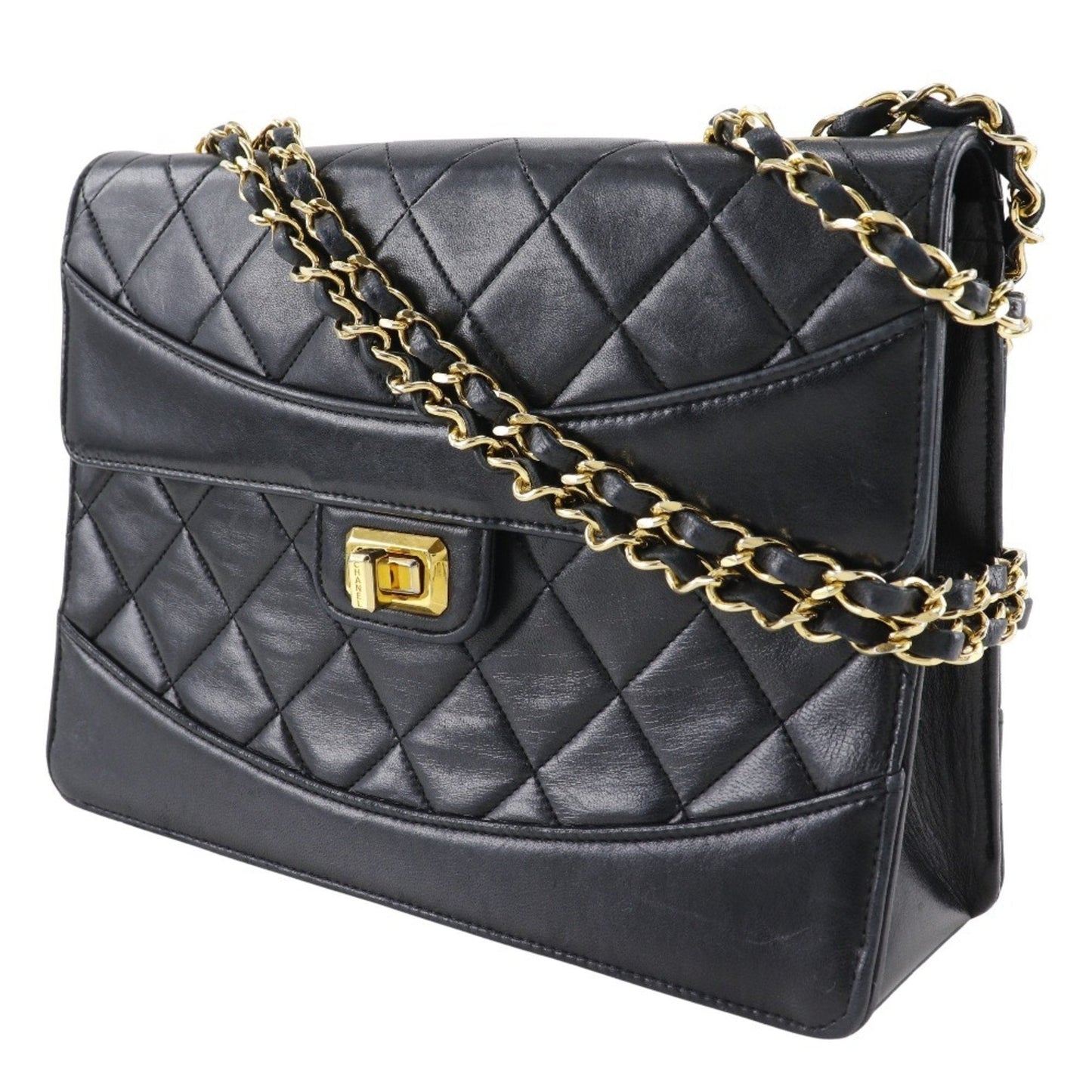 Chanel Black Leather Shoulder Bag ()