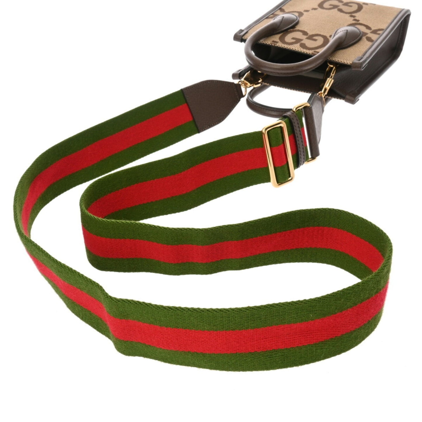 Gucci Gg Canvas Beige Brown Gg Canvas Leather Handbag Tote Bag ()