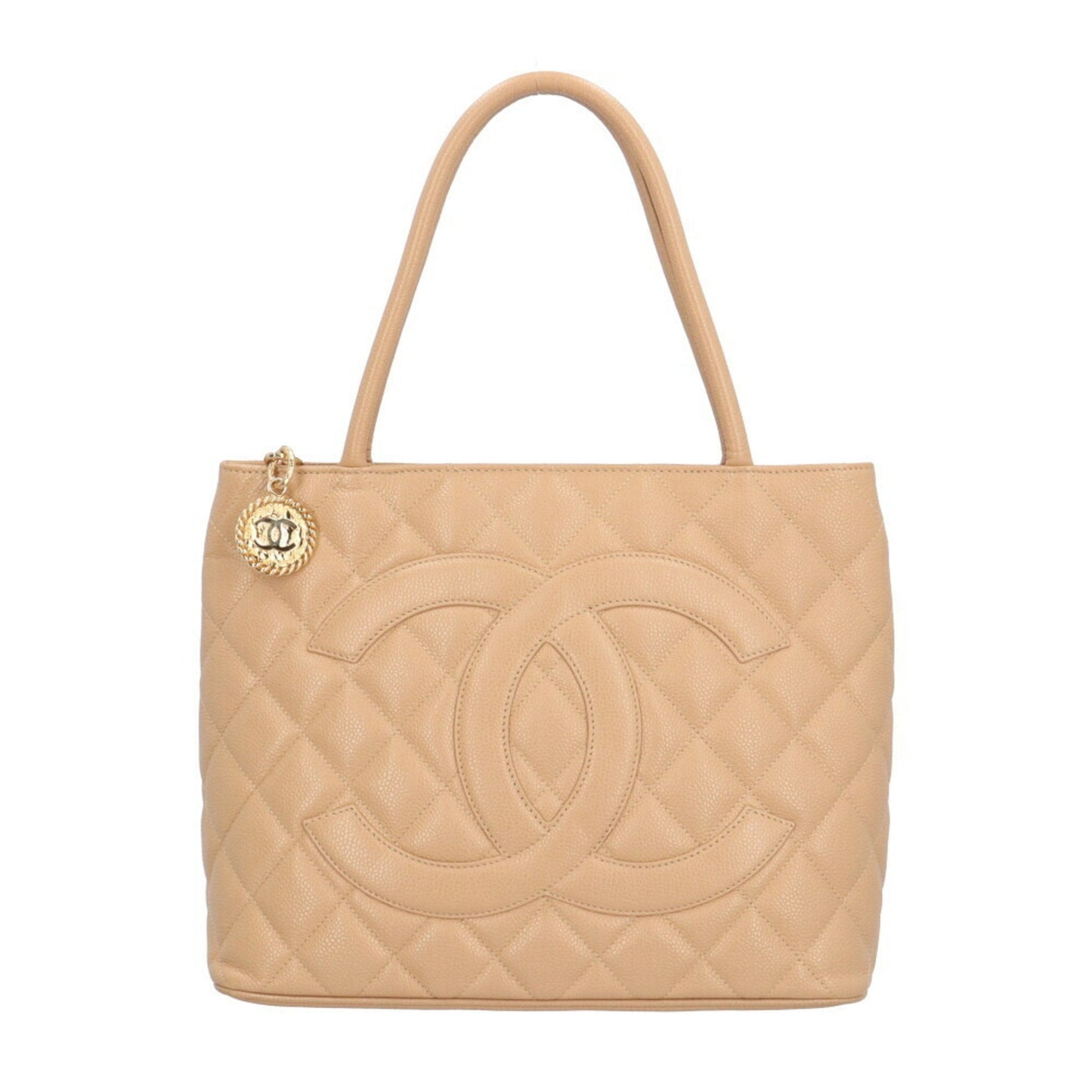 Chanel Caviar Skin Beige Caviar Leather Tote Bag ()