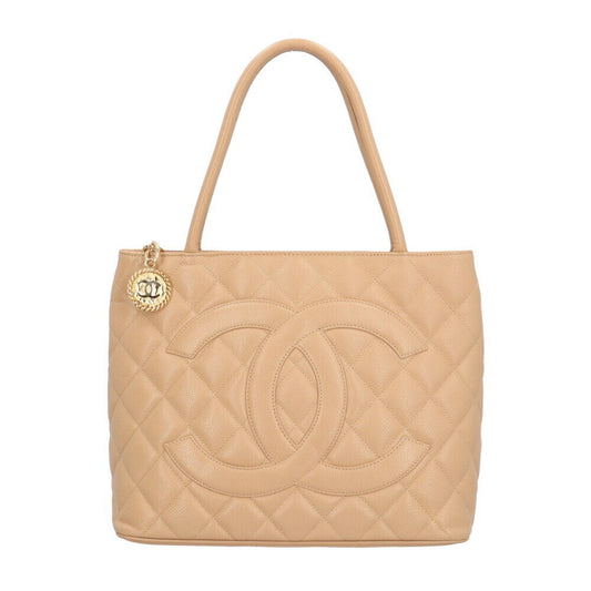 Chanel Caviar Skin Beige Caviar Leather Tote Bag ()