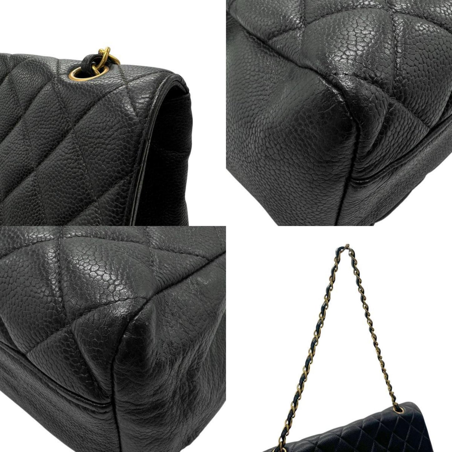 Chanel Black Caviar Leather Shoulder Bag ()