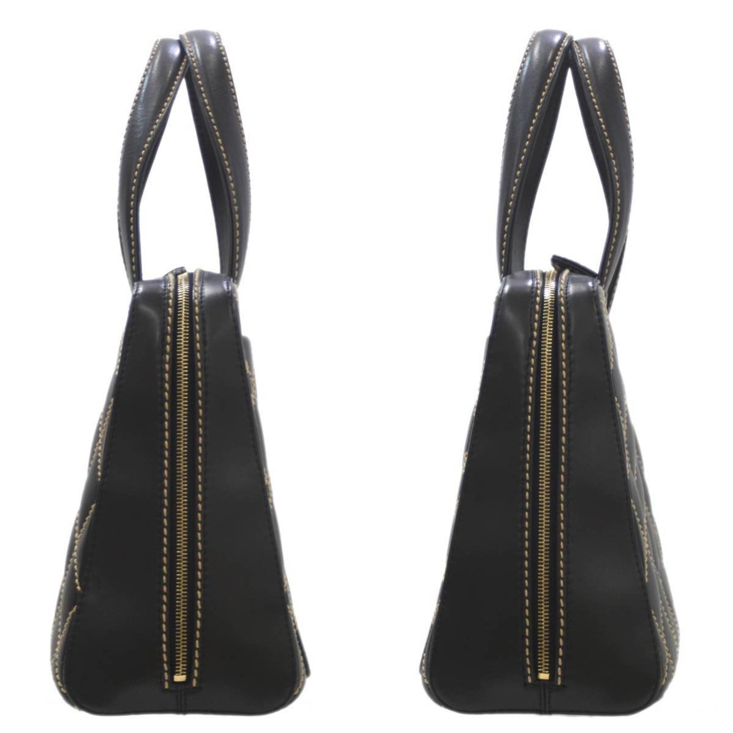 Chanel Wild Stitch Black Leather Handbag ()