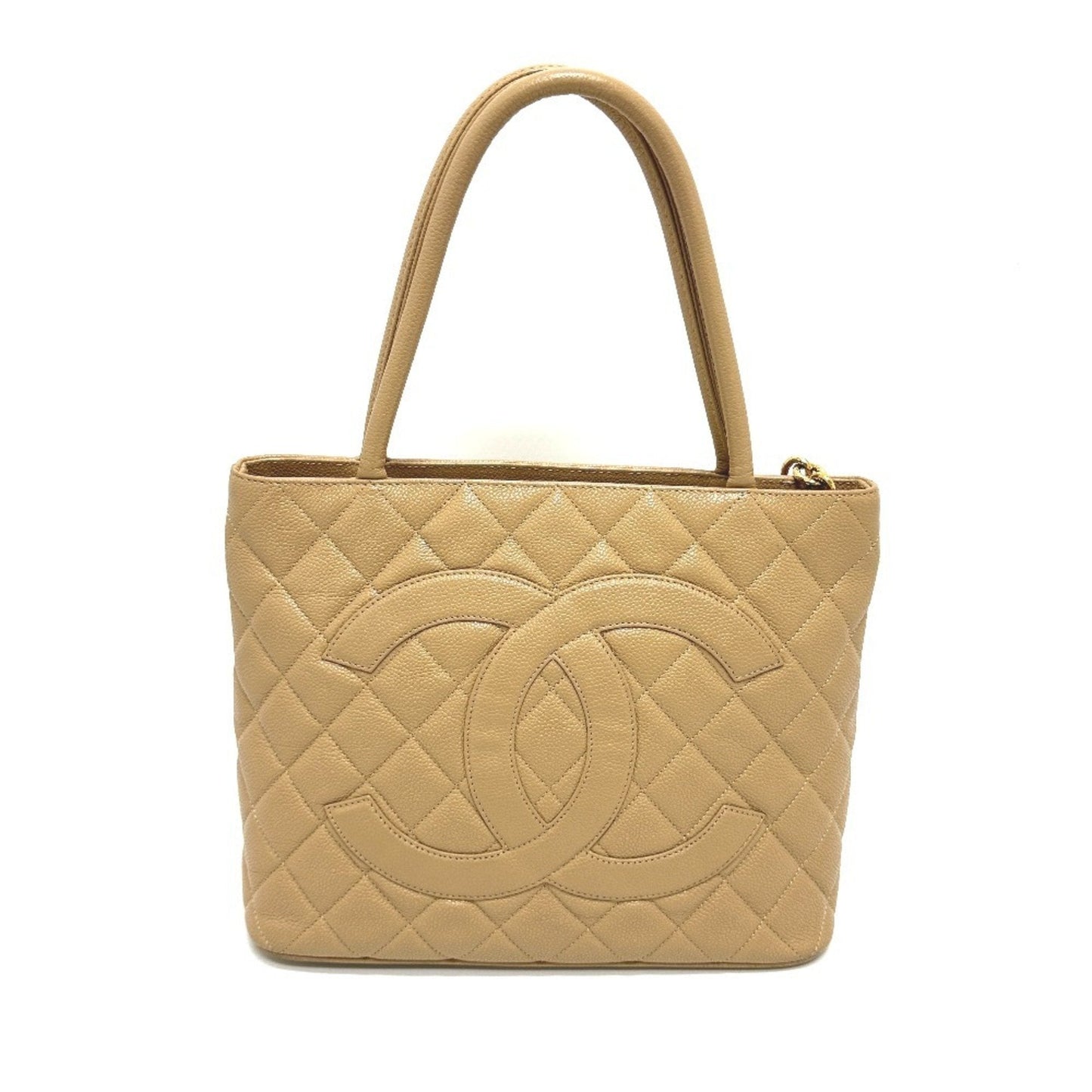 Chanel Beige Caviar Leather Tote Bag ()
