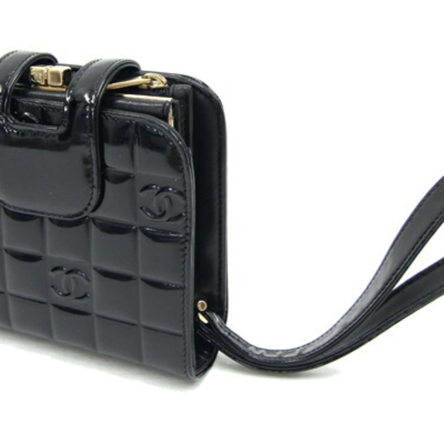 Chanel Black Patent Leather Wallet (Bi-Fold) ()