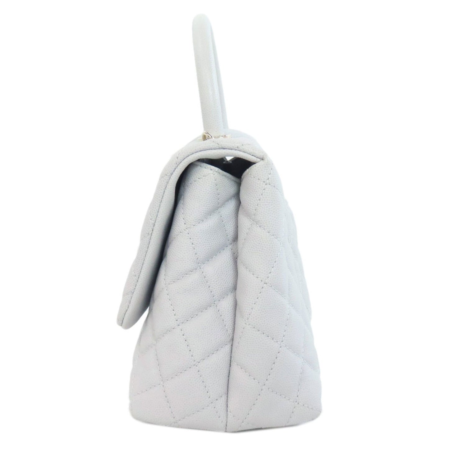 Chanel Caviar Skin Gray Caviar Leather Handbag ()