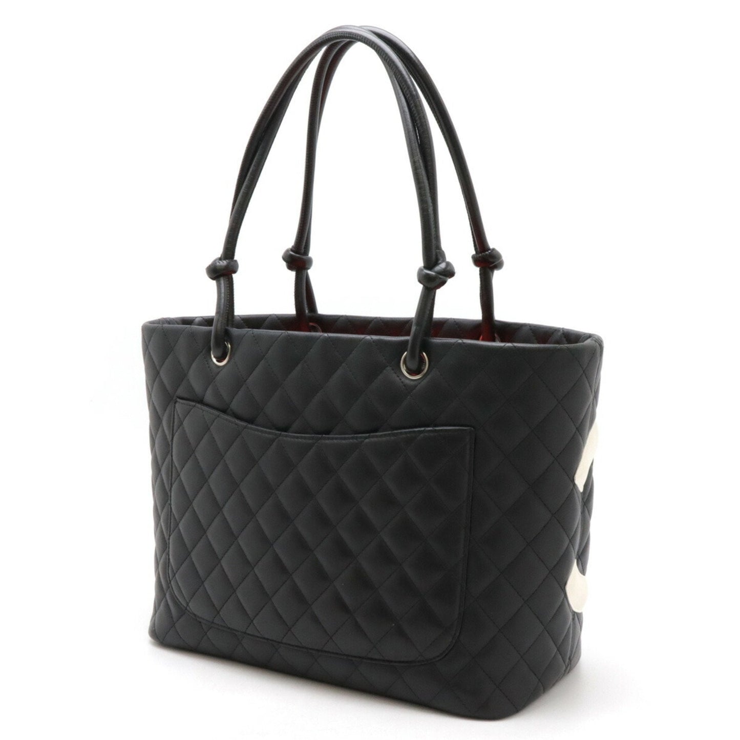 Chanel Black White Cambon Ligne Shoulder Bag Tote Bag ()