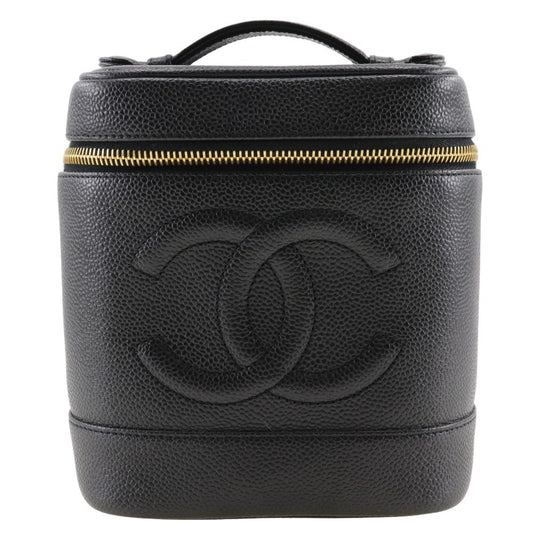 Chanel Black Caviar Leather Handbag Pouch ()
