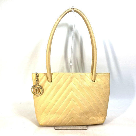 Chanel Yellow Leather Shoulder Bag ()
