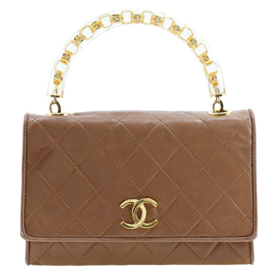 Chanel Beige Leather Handbag ()