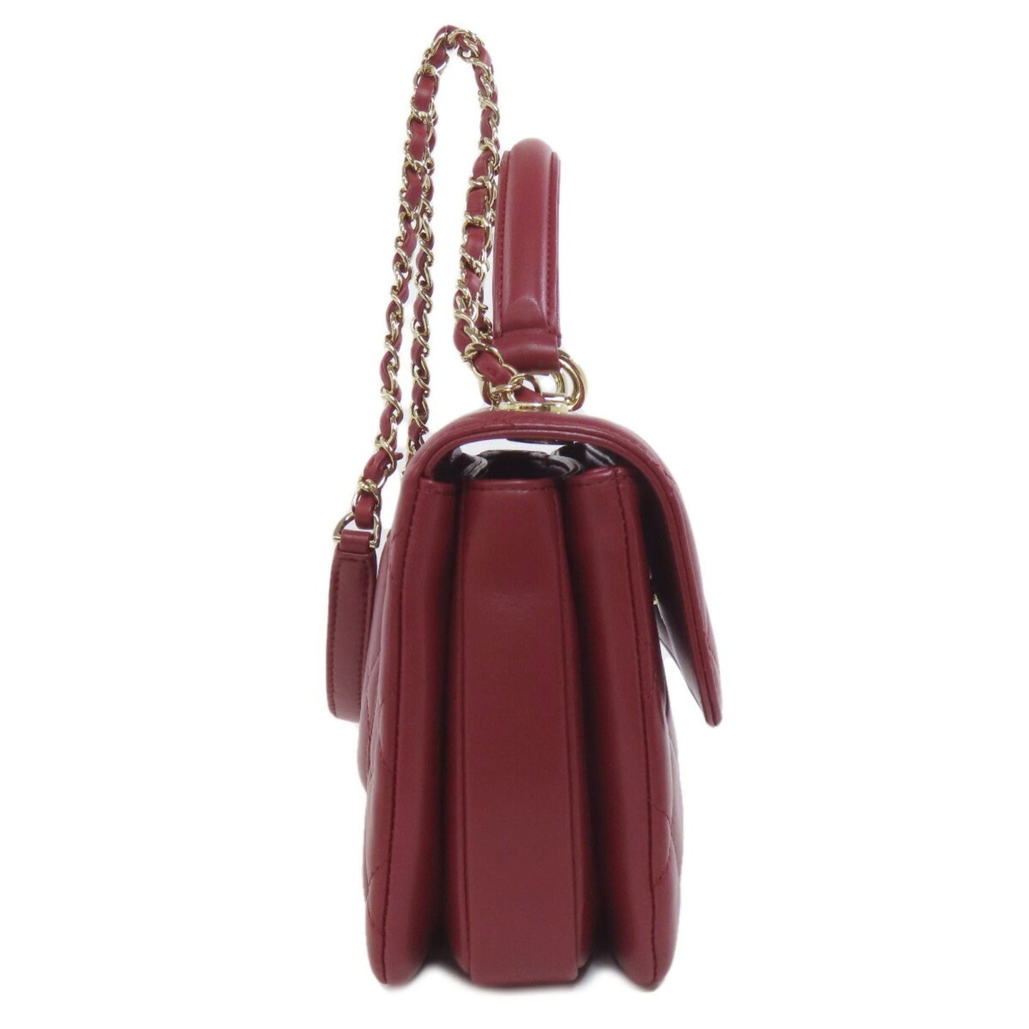 Chanel Bordeaux Leather Handbag ()