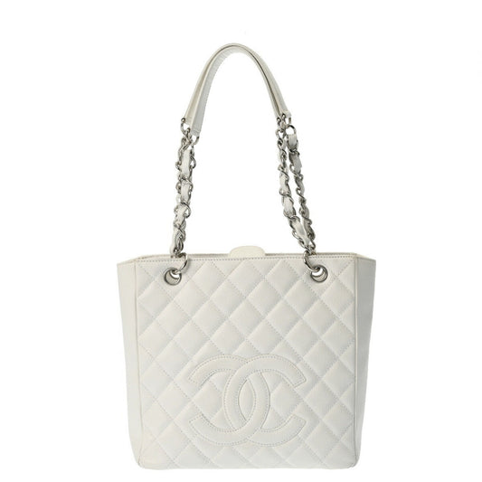 Chanel Caviar Skin White Caviar Leather Tote Bag ()