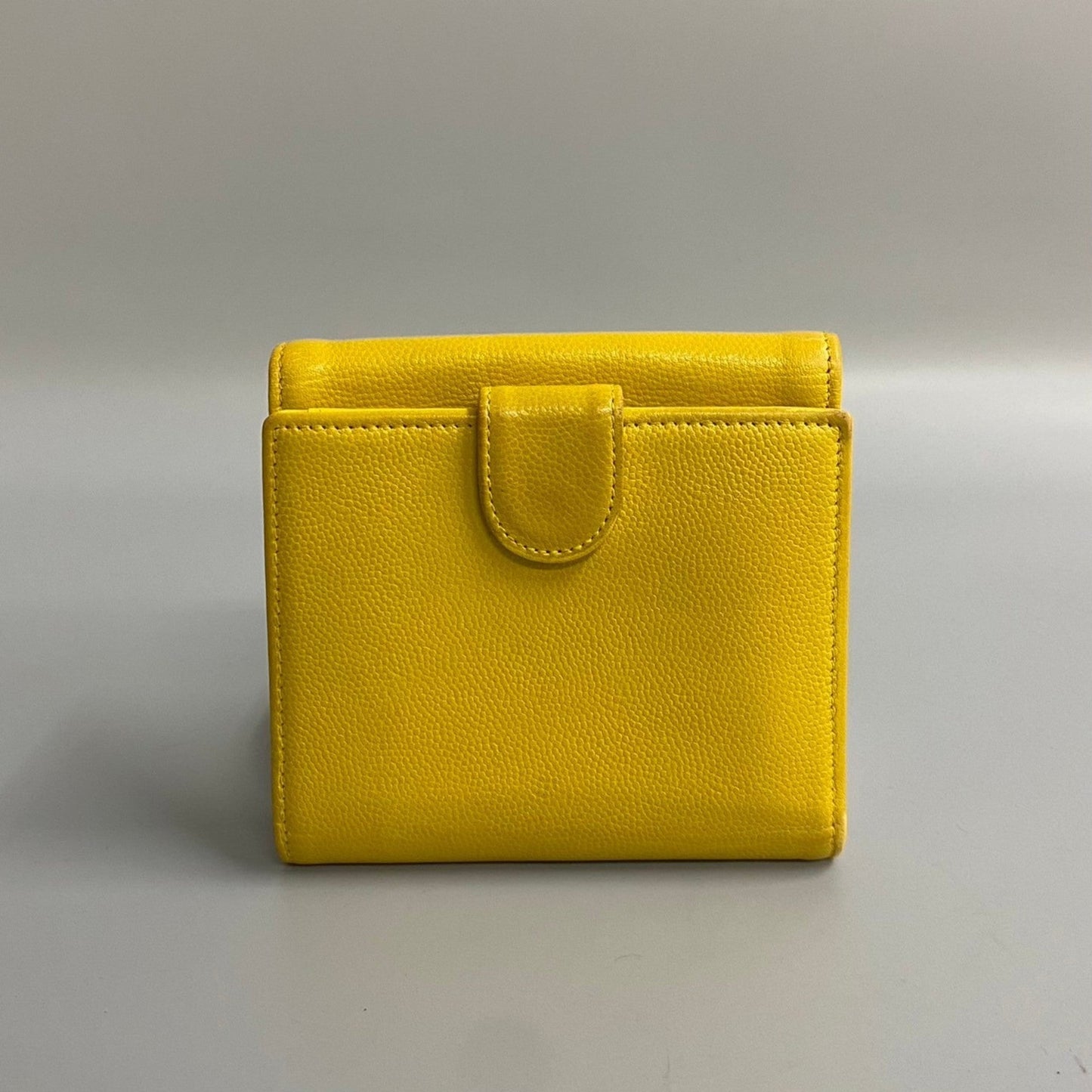 Chanel Yellow Grained Calfskin Wallet (Bi-Fold) ()