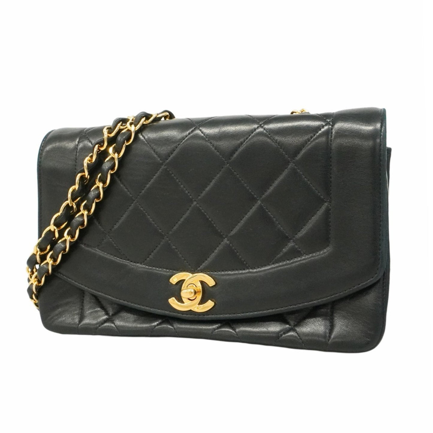 Chanel Black Leather Shoulder Bag ()