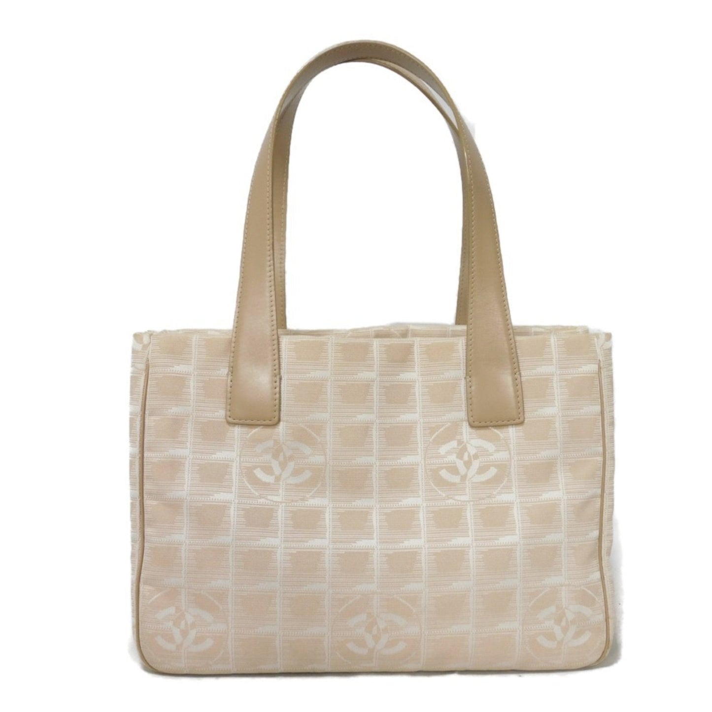 Chanel Beige Nylon Leather Tote Bag ()