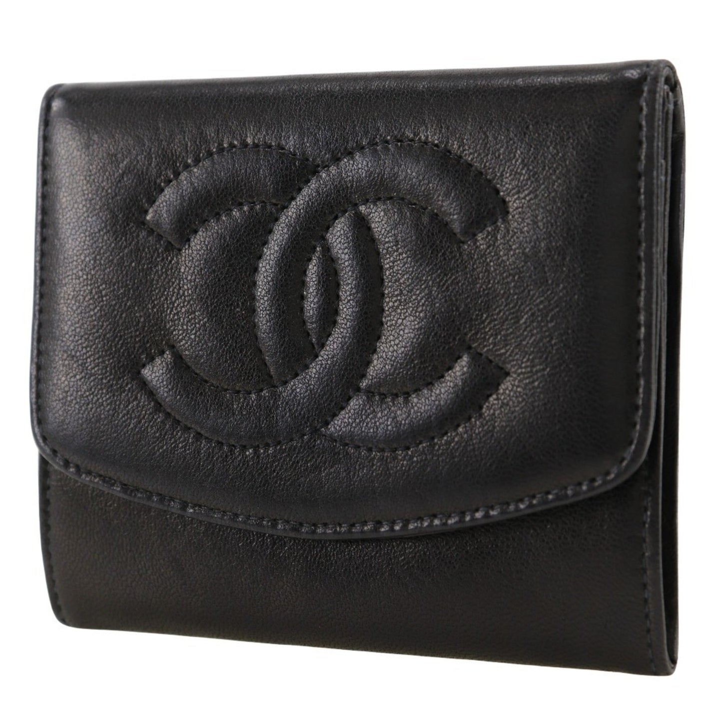 Chanel Black Leather Coin Purse/Coin Case ()
