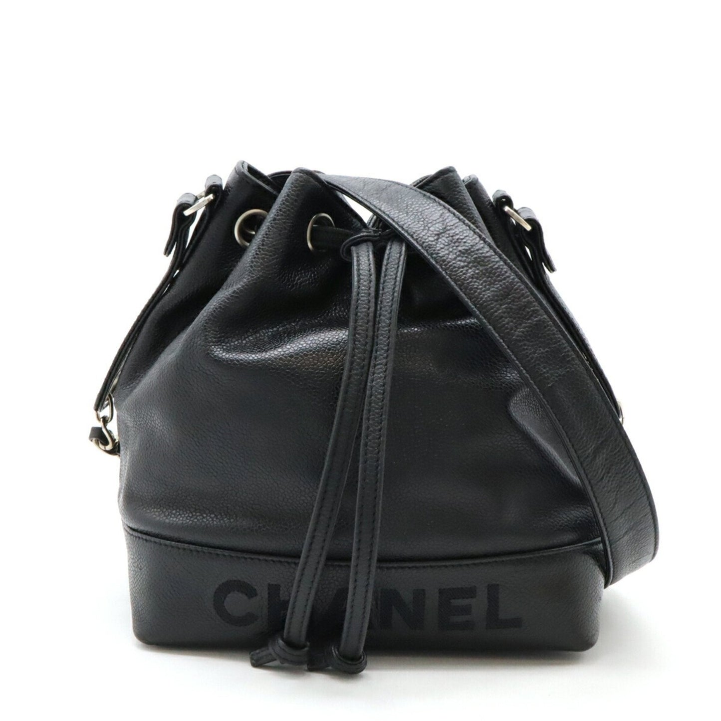 Chanel Black Caviar Leather Shoulder Bag ()