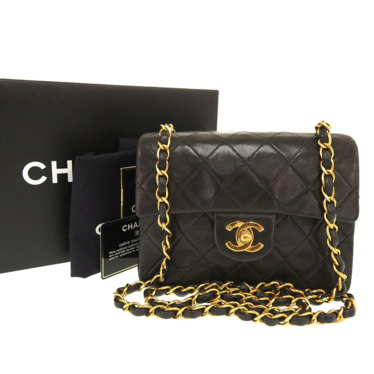 Chanel Black Leather Shoulder Bag ()
