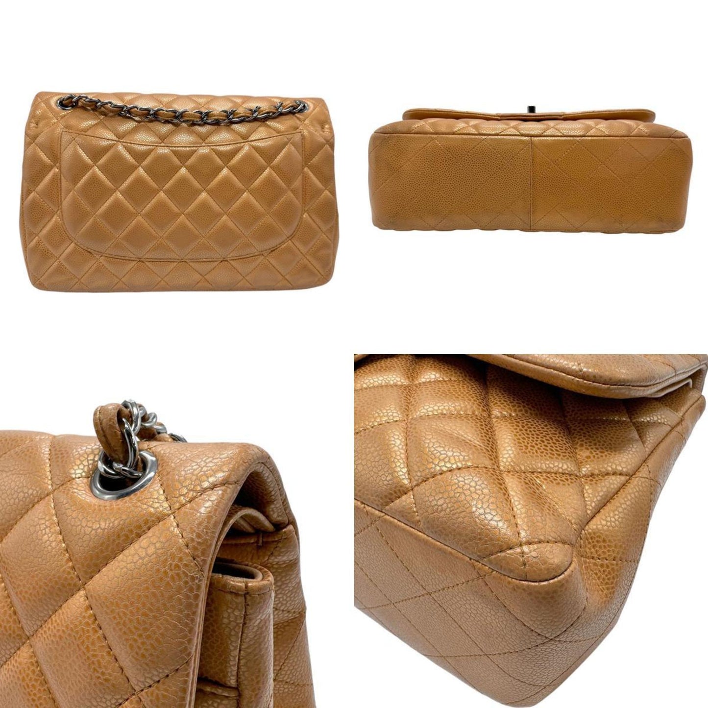 Chanel Bronze Caviar Leather Leather Shoulder Bag ()