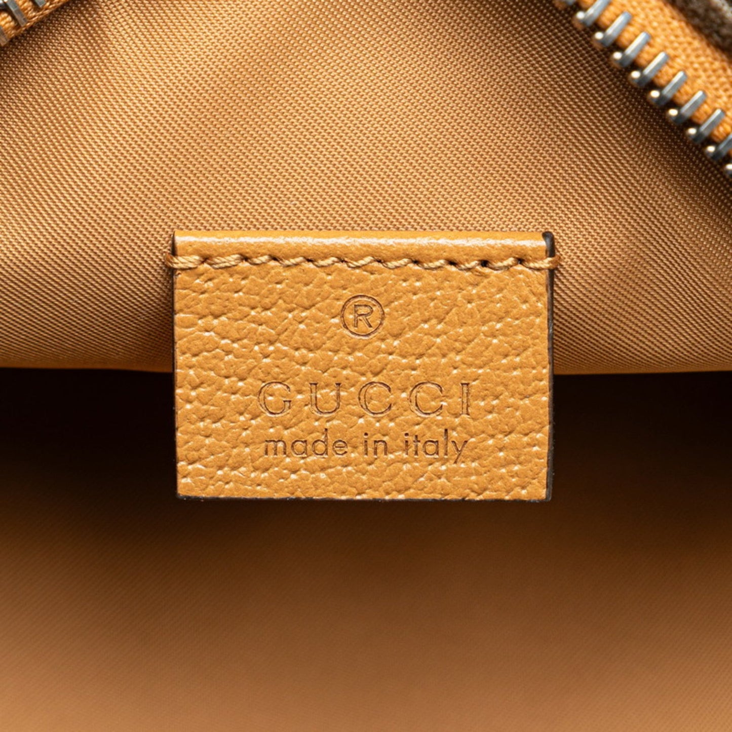 Gucci Brown Cord Faux Fur Leather Handbag ()