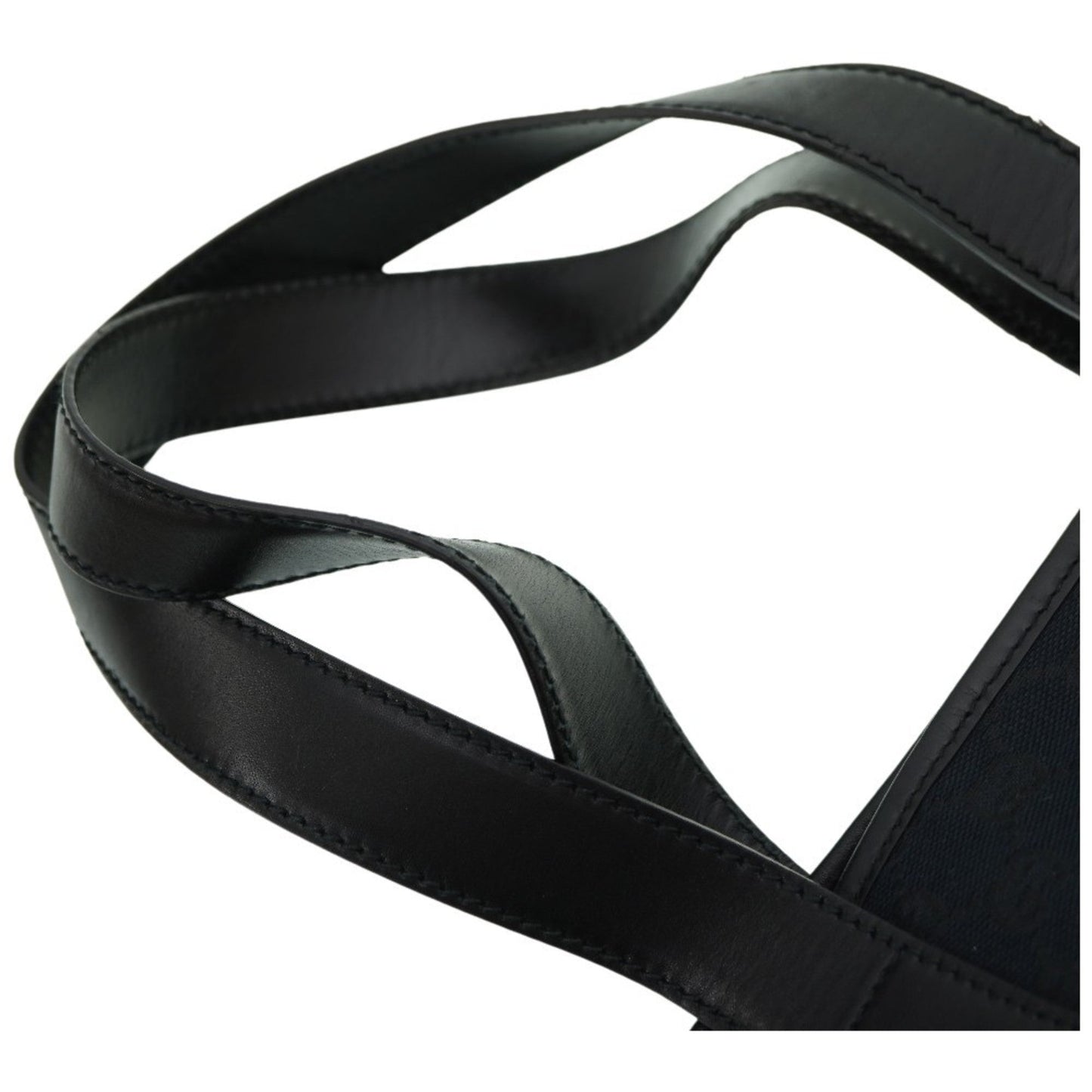 Gucci Gg Canvas Black Gg Canvas Leather Tote Bag ()