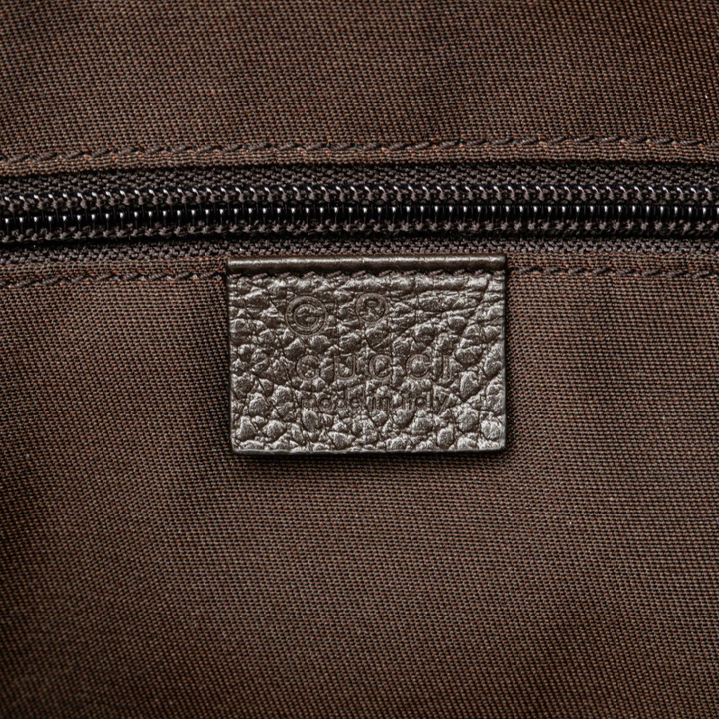 Gucci Beige Brown Canvas Leather Shoulder Bag ()