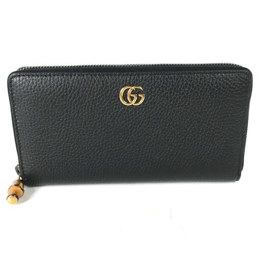 Gucci Navy Leather Long Wallet (Bi-Fold) ()