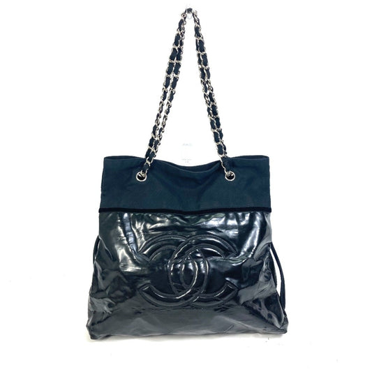 Chanel Black Patent Leather Tote Bag ()