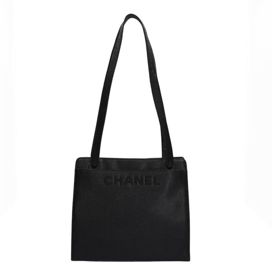 Chanel Black Caviar Leather Tote Bag ()