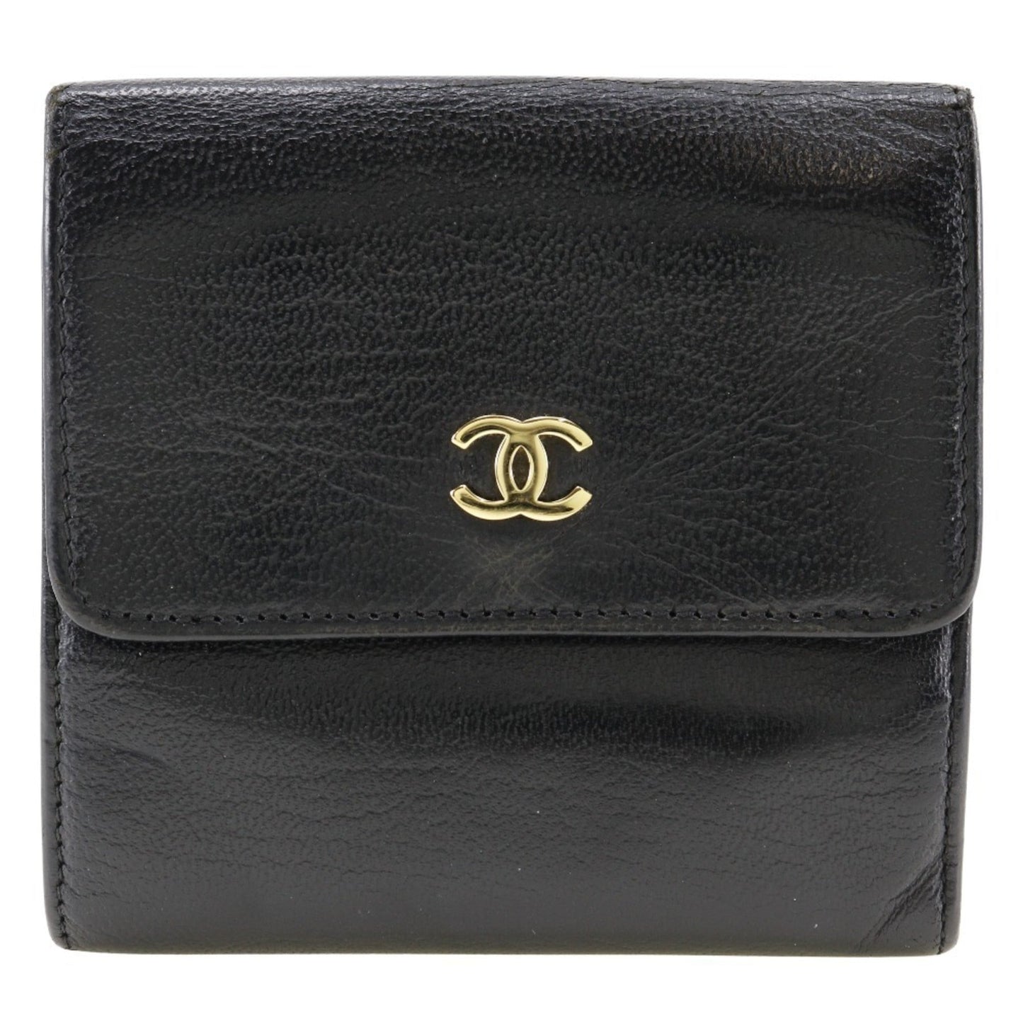 Chanel Black Leather Wallet (Bi-Fold) ()