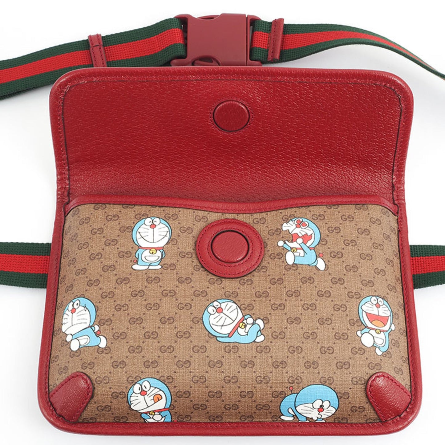 Gucci Beige Bordeaux Pvc Leather Sling Bag ()