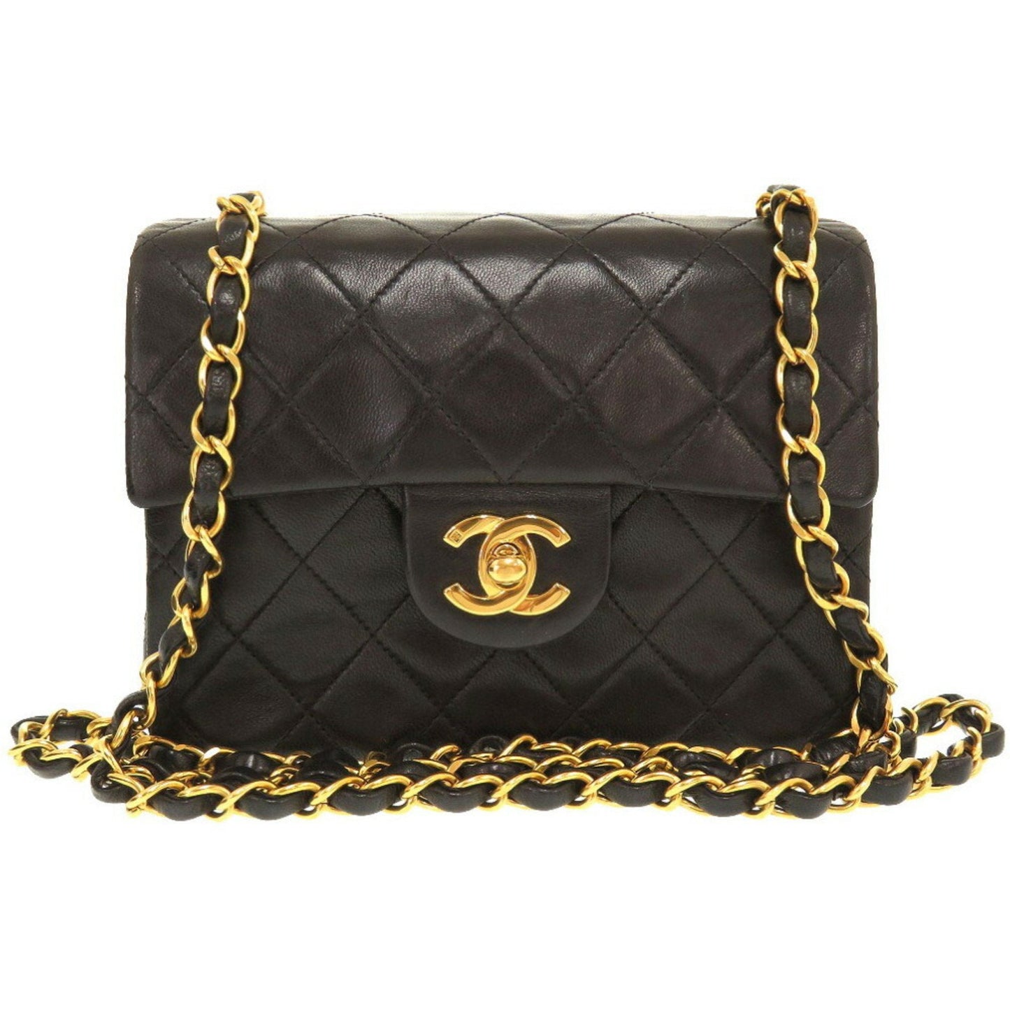 Chanel Black Leather Shoulder Bag ()