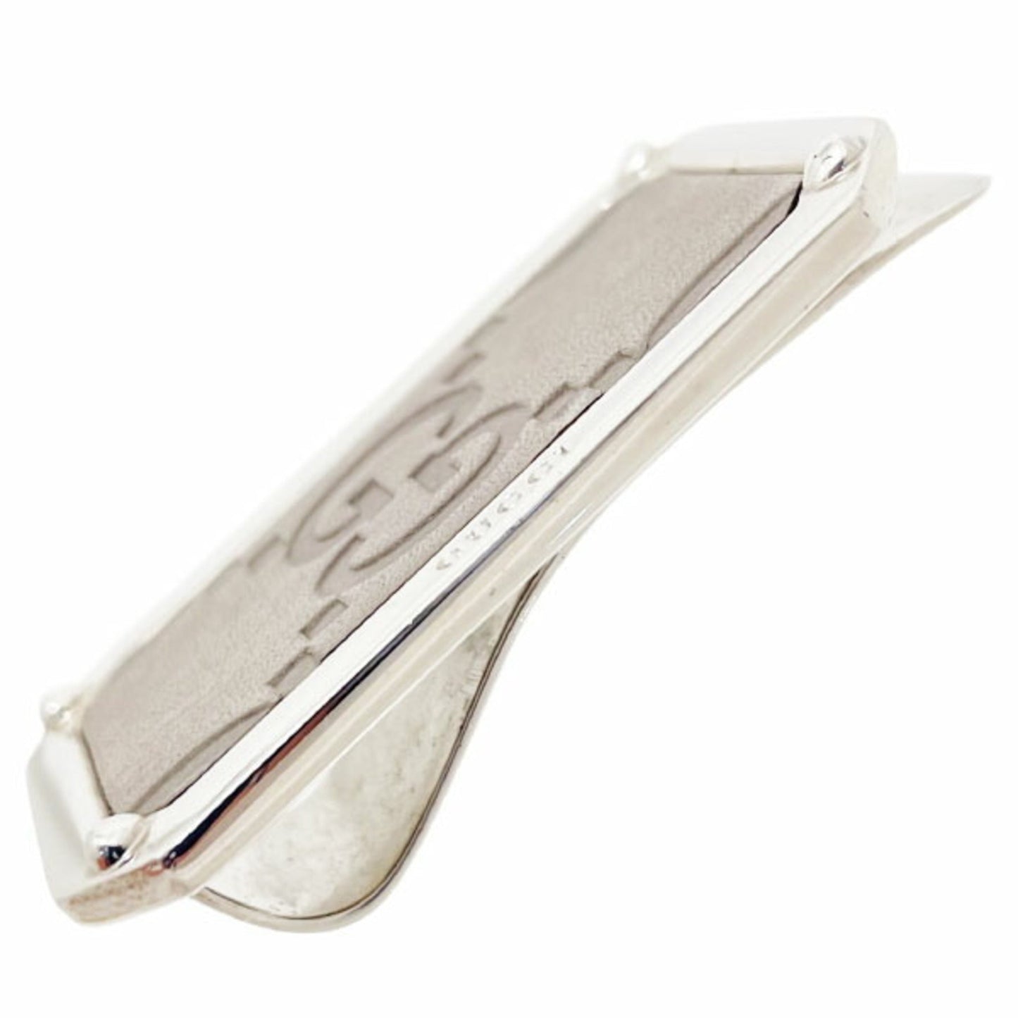 Gucci Guccissima Grayish Silver Leather Money Clip ()