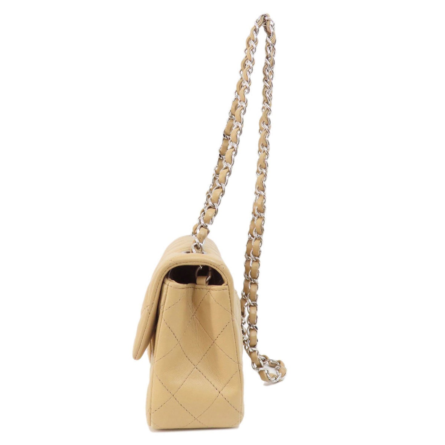Chanel Beige Leather Shoulder Bag ()