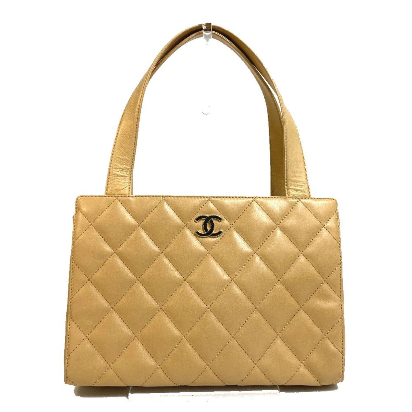 Chanel Beige Leather Handbag ()